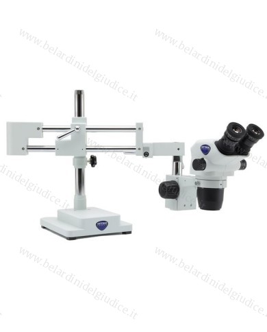 Microscopio Optika Binoculare con Base a Sbalzo da 6,7x a 45x