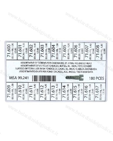 Assortimento Viti Testa Bombata