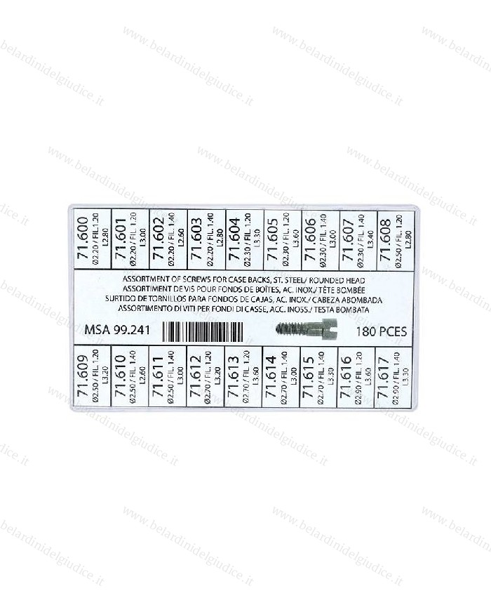 Assortimento Viti Testa Bombata