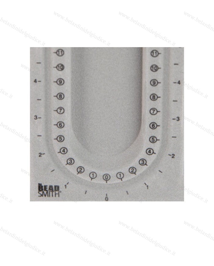 Vassoio mini per infilare collane con bordo ovale a 3 canali 11x18 cm