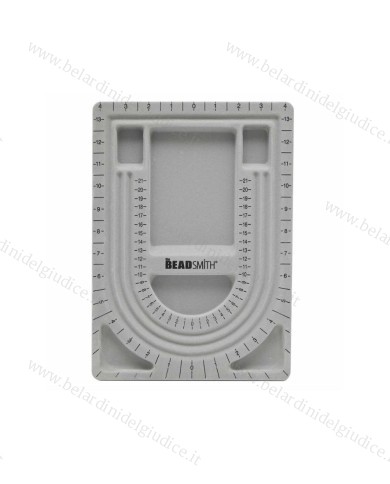 Vassoio per infilare collane con bordo ovale a 3 canali 24,5x33,5 cm