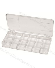 Scatola in plexi trasparente 18 scomparti