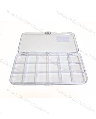 Scatola in plexi trasparente 18 scomparti