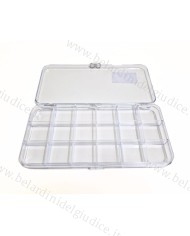 Scatola in plexi trasparente 18 scomparti