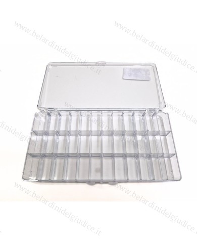 Scatola in plexi trasparente 36 scomparti