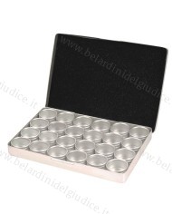 Scatola alluminio con 20 scatolini tondi