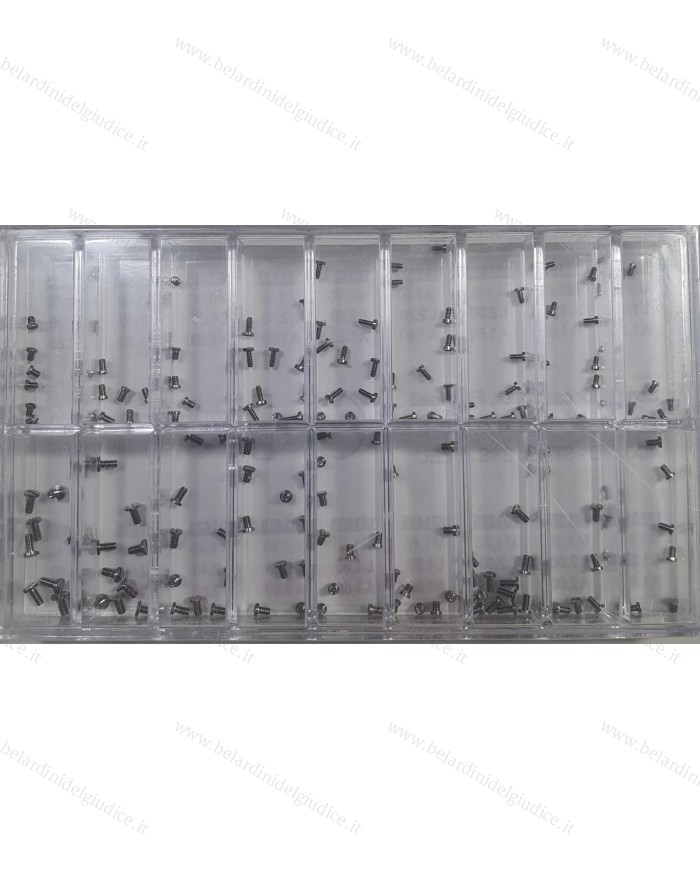 Assortimento Viti per Fondo Cassa Testa Piatta a Taglio - 180 pz