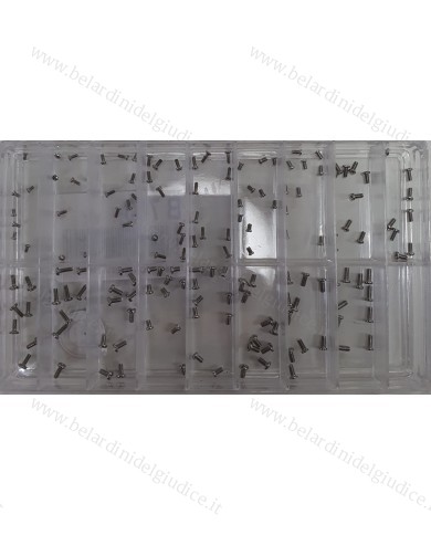 Assortimento Viti per Fondo Cassa Testa Piatta a Croce - 170 pz