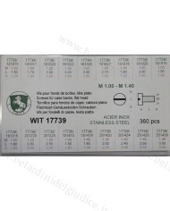 Assortimento Viti per Fondo Cassa Acciaio Testa Piatta a Taglio - 360 pz