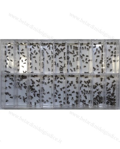 Assortimento Viti per Fondo Cassa Acciaio Testa Piatta a Taglio - 360 pz