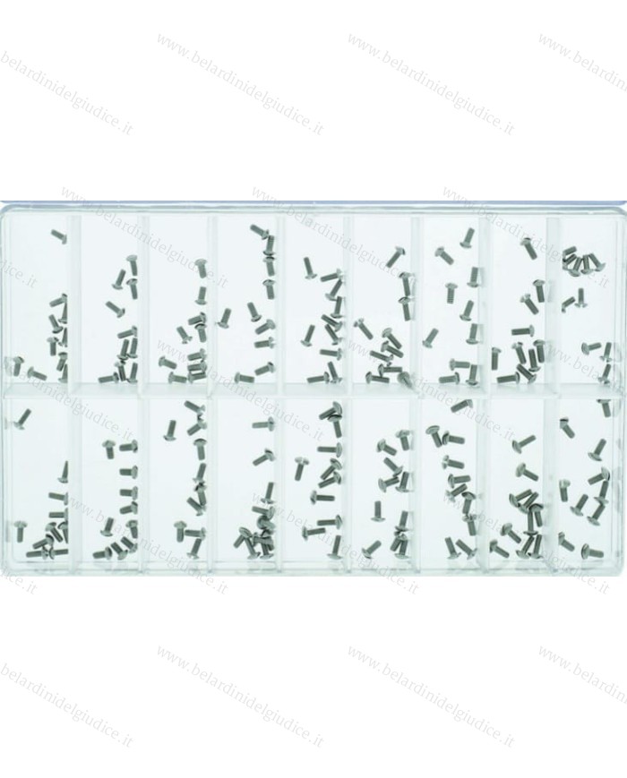 Assortimento Viti per Fondo Cassa Testa Bombata a Taglio - 180 pz