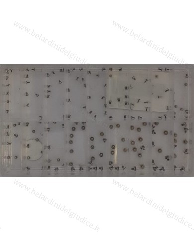 Assortimento Viti per Fondo Cassa Testa Piatta a Taglio - 180 pz