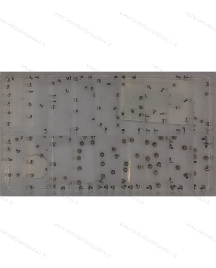 Assortimento Viti per Fondo Cassa Testa Piatta a Taglio - 180 pz