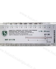 Assortimento Perni a  Pressione Ø 1,30 da 10 a 30 mm - 55 pz