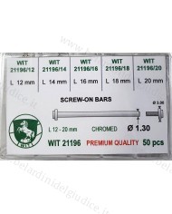 Assortimento Perni a Vite Acciaio da 12 a 20 mm - 50 pz