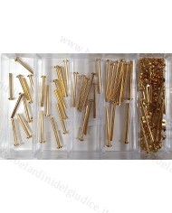 Assortimento Perni a Vite Dorati da 12 a 20 mm - 50 pz