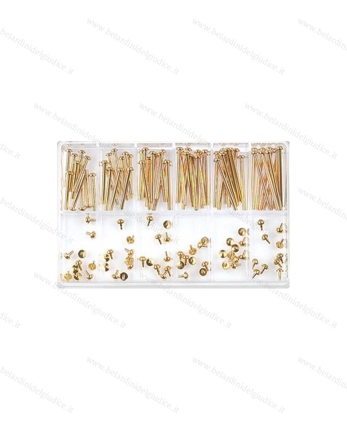 Assortimento Perni a Pressione Dorati Ø 1,30 da 12 a 20 mm - 60 pz