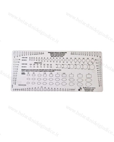 Calibro stimatore peso diamante