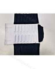 Rotolo blu interno bianco con 16 rulli per anelli