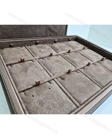 Marmotta bronzo interno quercia 12 caselle con pattine tagli e fori