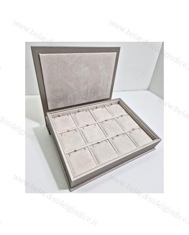 Marmotta champagne interno avorio 12 caselle con pattine tagli e fori