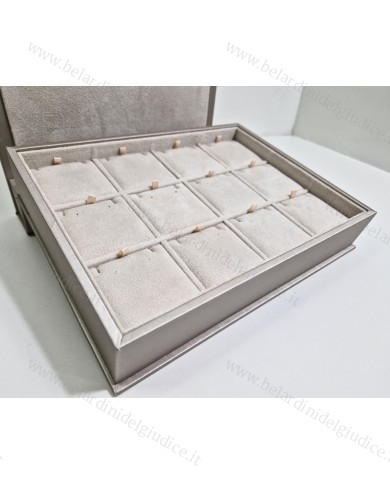 Marmotta champagne interno avorio 12 caselle con pattine tagli e fori