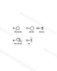 Assortimento accessori placcati in argento per collane o bracciali