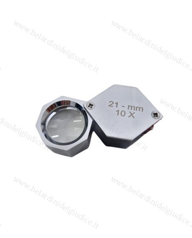 Lente Esagonale per Diamanti Cromata 10x