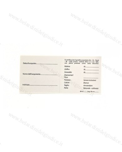 Certificato di garanzia