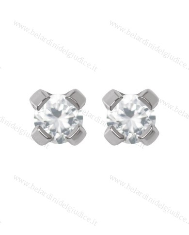 Pre orecchini System 75 zircone cubico 2mm