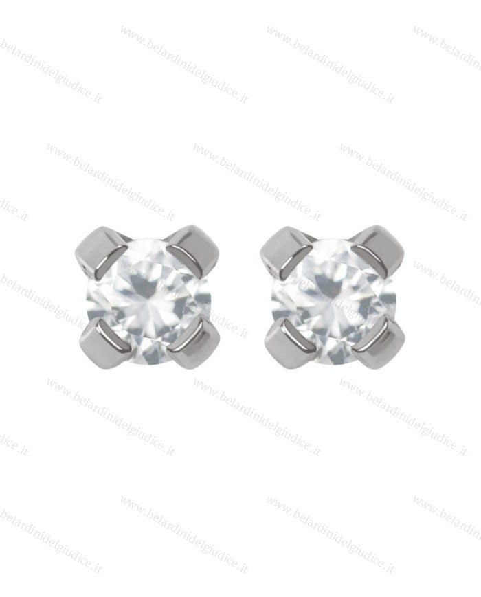 Pre orecchini System 75 zircone cubico 4mm
