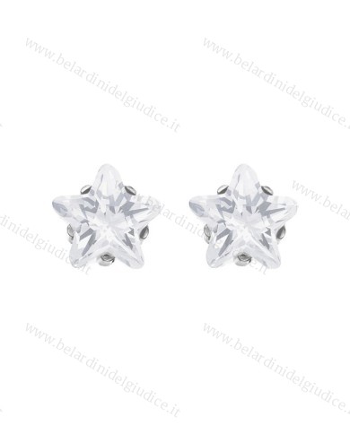 Pre orecchini System 75 zircone bianco stella