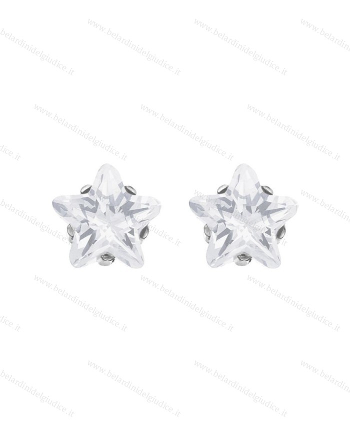 Pre orecchini System 75 zircone bianco stella
