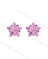 Pre orecchini System 75 zircone stella rosa
