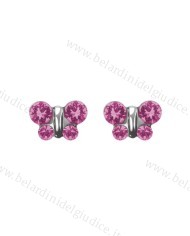 Pre orecchini System 75 farfalla rosa