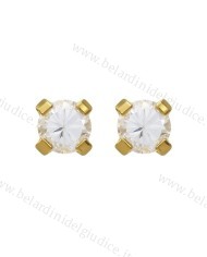 Pre orecchini System 75 zircone cubico oro giallo 18kt
