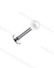 Piercing Labret con perla 8 mm