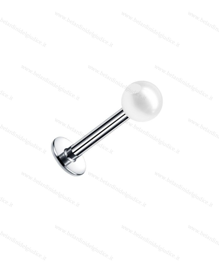 Piercing Labret con perla 10 mm