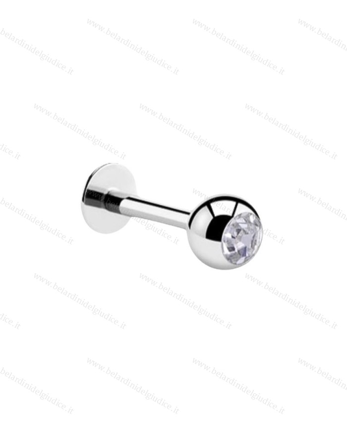Piercing Labret con strass 10 mm
