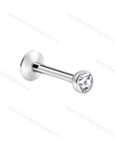 Piercing Labret con zircone 8 mm
