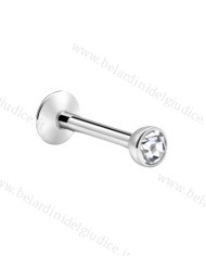Piercing Labret con zircone 8 mm
