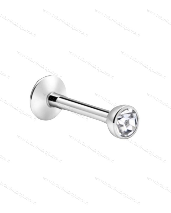 Piercing Labret con zircone 10 mm