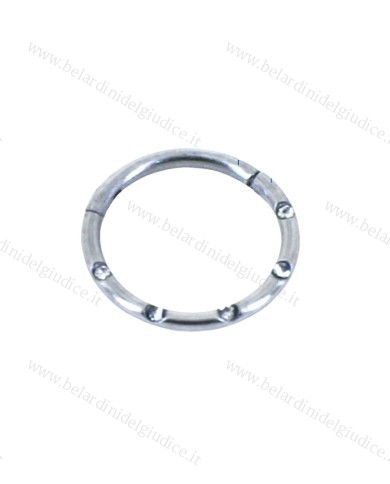 Piercing Cerchietto con zirconi e con chiusura a scomparsa 8 mm