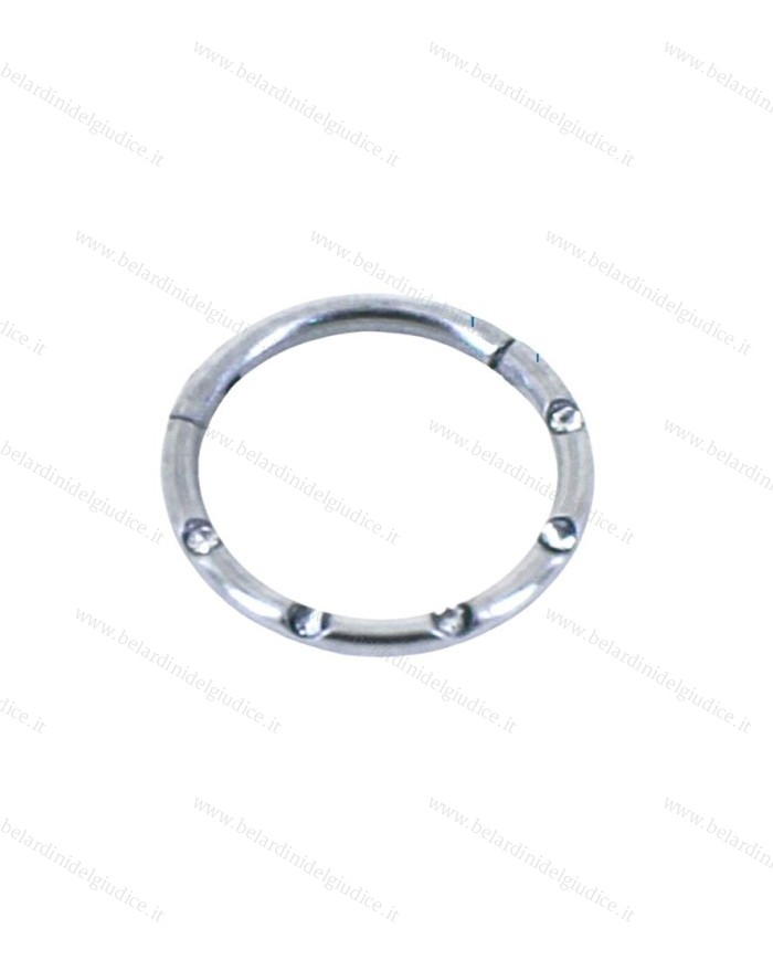 Piercing Cerchietto con zirconi e con chiusura a scomparsa 8 mm