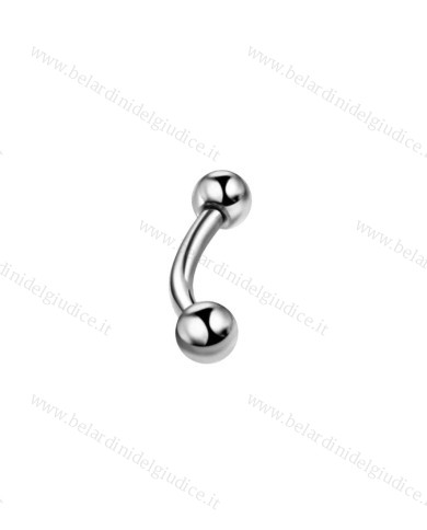 Piercing Barretta curva 8 mm in titanio