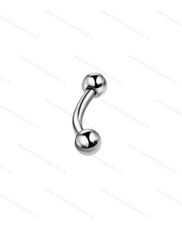Piercing Barretta curva 10 mm in titanio