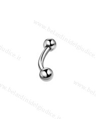 Piercing Barretta curva 10 mm in titanio