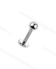 Piercing Labret con sfera 8 mm in titanio