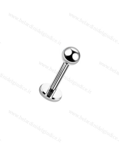 Piercing Labret con sfera 10 mm in titanio