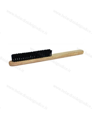 Spazzolino con Manico in Legno Retto Nero 8 Ranghi
